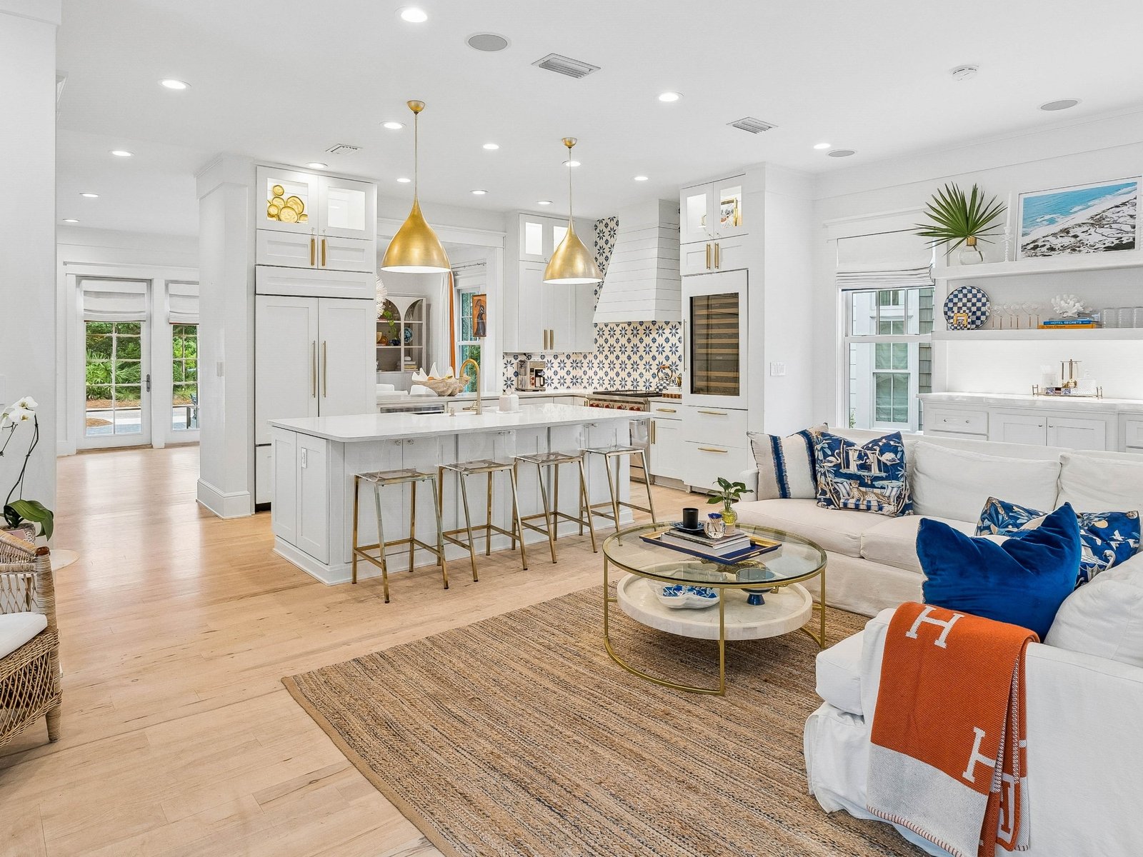 Open living room and kitchen, 85 N Watch Tower Lane